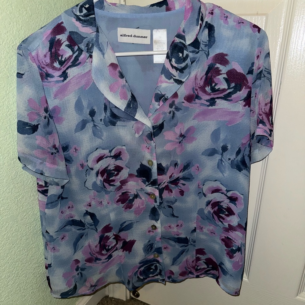 Alfred Dunner Vintage Pastel Floral Top
